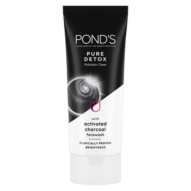 POND's Pure Detox Face Wash 200 g, Daily Exfoliating & Brightening Cleanser, Deep Cleans Oily Skin - With Activated Charcoal for Fresh, Glowing Skin&POND's Pimple Clear & Germ Removal Facewash 100 g